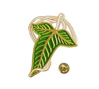 1pc Cartoon Cute Green Leaf Pins, Zinc Alloy Pin for Women, Men