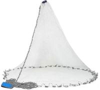 1pc Cast Net Nylon Portable Hand Cast Fishing Net Saltwater Fishing Catch Net For Bait Trap White Fishing Accessories Nets f74-Good