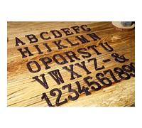 1pc Cast Wrought Iron Black Antique House Door Alphabet Letters and Numbers Plaques (U)