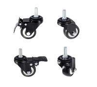 1pc Casters of Universal wheels 1.5 2 3 inches M8 M10 M12 Screw Rod Double Bearing Universal Wheel Brake Wheel(2 inches M8x15)