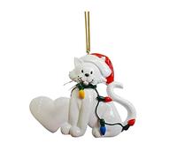 1Pc Cat Cute Acrylic Cat Pendant Christmas Decoration Tree Ornament Funny Cats Car Pendant, Christmas Tree Decorations