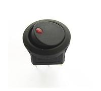 1pc Cat's eye 12 v red lamp series 3 pin opening 20mm power circular switches 3-pin on/off