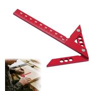 1Pc Center Scribe Gauge Aluminum Alloy Center Line Scriber 45 Degree Angle Scribing Gauge Woodworking Marking Tool High Precision Circle Center Finder Red Woodwork Measuring Tool Center Finder