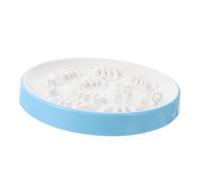 1Pc Ceramic Slow Feeder Pet Bowl for Dogs and Cats Lovely Design Capacity for Healthy Eating Durable Pet Supply with Unique Fish Bone Pattern