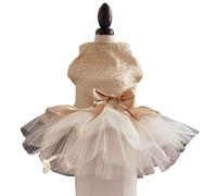 1Pc Champagne Summer Pet Clothes Dot Dog Dress for Dogs Skirt Summer Princess Dog Wedding Dresses York Clothes for Dogs Skirts Pet Cat Dress Nice Design