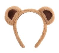 1Pc Chipmunk Ears, Animal Ears, Cute Bear Ears for Adult Kids, Teddy Bear Ears Halloween Festival Headwear Cosplay Party Costume Decoration Hair Accessories(Khaki)