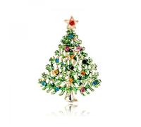 1pc Christmas Brooches Christmas Tree Enamelled Brooches Pins For Women Gifts For New Year