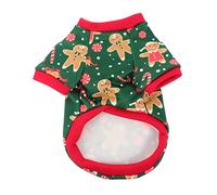 1pc Christmas Dog Clothes Xmas Pet Cosplay Santa Costume Tiny Dog Clothes Puppy Cosplay Pajamas Christmas Dog Coat Pet C (Green 13X25CM)