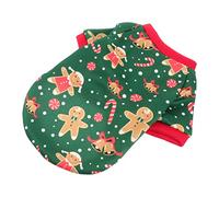 1pc Christmas Dog Clothes Xmas Pet Cosplay Santa Costume Tiny Dog Clothes Puppy Cosplay Pajamas Christmas Dog Coat Pet C (Green 23X35CM)