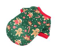 1pc Christmas Dog Clothes Xmas Pet Cosplay Santa Costume Tiny Dog Clothes Puppy Cosplay Pajamas Christmas Dog Coat Pet C (Green 20X30CM)