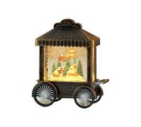 1PC Christmas Snow Globe-Lantern, Cart Music Box,Lighted Snow Globe-Lantern,Battery Operated Snowman Musical LED Water Glittering, Home Decoration Gift