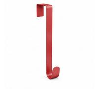 1Pc Christmas Wreath Door Hanger 38cm Red Metal Over Door Wreath Holder | Fits Doors up to 5 cm Thick, Rust-Resistant Metal for Christmas Wreaths, Home, Office and Seasonal Decorations