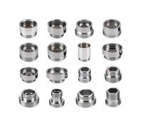 1pc Chrome Brass Faucet Aerator Adapter Male Female M22 M24 G1/2" 3/4" Pipe Fittings Water Purifier Accessories M16 18 20 28 (Size : F24-M22)