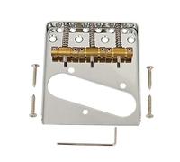 1pc Chrome Vintage Guitar Bridge Brass Saddle Bridge With Screws For Tele Guitar(Model 1)