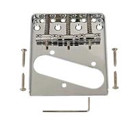 1pc Chrome Vintage Guitar Bridge Brass Saddle Bridge With Screws For Tele Guitar(Model 2)