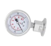 1pc Clamp Type Diaphragm Gauge Quick-Loading Stainless Steel Sanitary Chuck Diaphragm Pressure Gauge(Chuck Size 64mm,0-0.4Mpa)