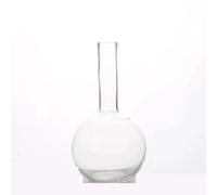 1PC Clear Borosilicate Boiling Flask - Practical Lab Equipment for Experiments, Single Neck Long Neck Flat/Round Bottom Flask(Flat 150ml)