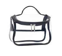 1Pc Clear Makeup Toiletry Organizer Bag With Handle & Zipper, Heavy Duty Clear Cosmetic Bag Waterproof for Home