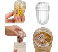 1Pc Clear Tea Infuser Ball,Plastic Mesh Tea Ball, Tea Infuser Strainer Filters for Tea,Tea Basket Coffee Filter,Tea Diffuse Strainer Filters for Tea Leaves and Filters