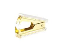 1PC Clear Yellow Gold Staples Remover Acrylic Luxury Yellow Golden Metal Body Staple Puller Removal Tool with Lock Professional Staple Remover for School Supplies Desktop Accessories (Yellow Gold)