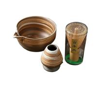 1pc Coarse Pottery Tea Brush Stand Matcha Bowl Set Matcha Tools Tea Spotting Instruments Tea Ceremony Accessories(4PCS-E)