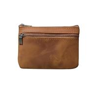 1PC Coin Purse for Men - Money Pouch Wallet - PU Leather Coin Holder Tray - Small Change Pouch for Keys and Cash - 12.5×9.5cm (Brown)