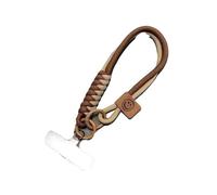 1Pc Collision Color Woven Phone Case Universal Hanging Rope Short Handheld Pendant Anti Fall Versatile Wristband Trend Niche(Brown and Camel)