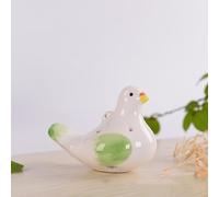 1Pc Color Painting Ocarina Flute Cute 6 Hole Dove Soprano AC Ceramic Mini Piccolo Musical Instruments (Color : GREEN)