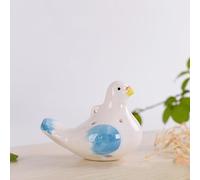 1Pc Color Painting Ocarina Flute Cute 6 Hole Dove Soprano AC Ceramic Mini Piccolo Musical Instruments (Color : BLUE)