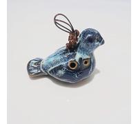 1Pc Color Painting Ocarina Flute Cute 6 Hole Dove Soprano AC Ceramic Mini Piccolo Musical Instruments (Color : Blue2)