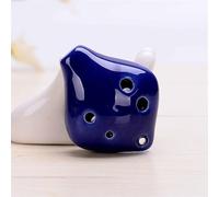 1pc Color Painting Ocarina Flute Cute 6 Hole Soprano C Ceramic Mini Musical Instruments (Color : Type C Blue)