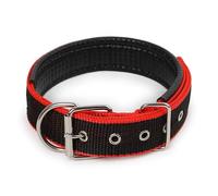 1PC Colored Solid Nylon Dog Collar，tactical Dog Collar For Small Medium Large Dogs Teddy Keji Pitbull Bulldog Beagle large dog collar(BS-0C3,L 2.5x55cm)