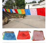 1pc Colorful Religious Flags Tibet Lung Ta Prayer Flag Artificial Silk Senki Wind Horse Flag Colour Print Attractive and Fashion