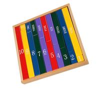 1Pc Colorful Rods Educational Wooden for Early Learning Montessori Math Teaching Aid for Preschool Develop Grasping Skills and Fine Motor Coordination