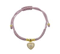 1pc Colorful Ropes Chain Bracelets In The Shape Of A Heart For Women Copper Heart Bracelet With String Gifts