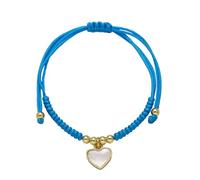 1pc Colorful Ropes Chain Bracelets In The Shape Of A Heart For Women Copper Heart Bracelet With String Gifts