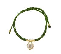 1pc Colorful Ropes Chain Bracelets In The Shape Of A Heart For Women Copper Heart Bracelet With String Gifts