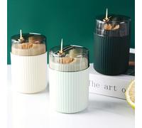 1pc Convenient Household Toothpick Storage Box,Automatic Release Press-Type Plastic Glass Without Toothpicks