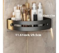 1pc Corner Plastic Shower Caddy Suction Cups Heavy Duty Bathroom Shower Shelf Wall Mounted Organizer For Shampoo Conditioner Punch Removable Plastic S