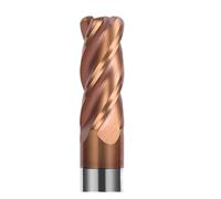 1pc Corner Radius End Mill CNC Cutter Tungsten Carbide Steel Metal Router Tool 4 Flutes R0.5 R1 R2 Surface Machining(6R0.5X6X100)