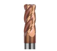 1pc Corner Radius End Mill CNC R Bullnose Cutter Tungsten Carbide Steel Metal Router Tool 4 Flutes R0.5 R1 R2 Surface Machining(10R1X10X100)