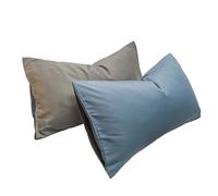 1pc Cotton Brushed Color Block Pillowcases, Soft And Cozy,Stain Resistant With Envelope Closure(Blue)