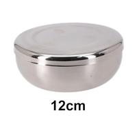 1pc Covered Rice Bowl Stainless Steel Single Layer Steamed Warming Bowl 12 * 5cm Korean Restaurant Kitchen Household Tableware