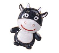 1Pc Creative Ox Brooch Fashionable Black Clothing Accessory Unique Oil for Parties Festivals Anniversaries Celebrations Chic Retro Style Brooch for Women