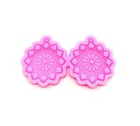 1PC Creative Silicone Casting Molds Necklace Suitable for Necklace and Earrings with Heart Flower Shape Pendant Epoxy Resin
