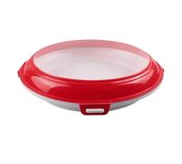 1pc Creative Vacuum Food Preservation Tray Food Fresh Keeping Fresh Spacer Organizer Food Preservate Refrigerator Storage(Red)