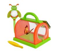 1PC Cricket Keeper Cricket Cage Insect Catching Kit Keeper Bug Catcher Storage Children Kids Nature Science Learning Toy Backyard Exploration Accessories(Rrange&Green)