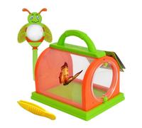1PC Cricket Keeper Cricket Cage Insect Catching Kit Keeper Bug Catcher Storage Children Kids Nature Science Learning Toy Backyard Exploration Accessories(Rrange&Green)