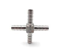 1pc Cross 20mm SS304 Hose Hose Hook Four-Way Water Gas Splitter Pipe Fittings