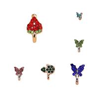 1Pc Crystal Fake Nose Ring Non Piercing Clip On Nose Ring Indian Style Nose Cuff Fake Piercing Jewelry Clever design